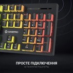 Огляд Клавіатура GamePro MK85B Blue Switch RGB USB Black (MK85B): характеристики, відгуки, ціни.