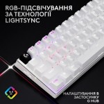 Огляд Клавіатура Logitech G Pro X 60 Lightspeed GX Tactile Wireless/Bluetooth UA White (920-011930): характеристики, відгуки, ціни.