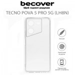 Огляд Чохол до мобільного телефона BeCover Tecno POVA 5 Pro 5G (LH8n) Transparancy (711763): характеристики, відгуки, ціни.