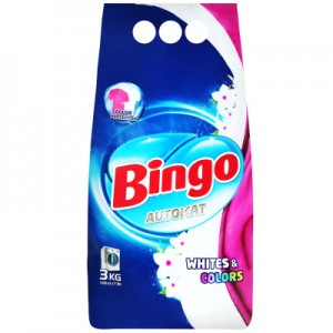 Огляд Пральний порошок Bingo Whites & Colors 3 кг (8690536920686): характеристики, відгуки, ціни.