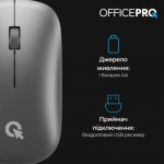 Огляд Мишка OfficePro M225G Silent Click Wireless Gray (M225G): характеристики, відгуки, ціни.