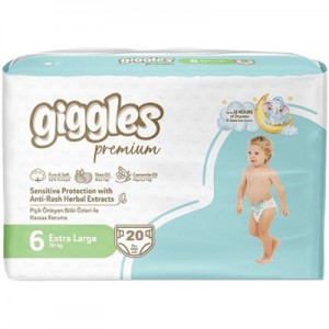 Підгузки Giggles Premium 6 Extra Large 15 + кг 20 шт (8680131206926)