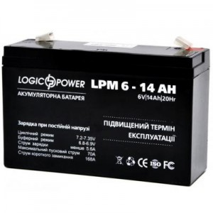 Огляд Батарея до ДБЖ LogicPower LPM 6В 14 Ач (4160): характеристики, відгуки, ціни.