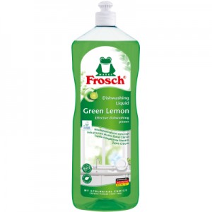 Огляд Засіб для ручного миття посуду Frosch Зелений лимон 1 л (4009175148094): характеристики, відгуки, ціни.