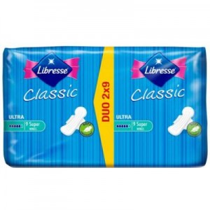 Огляд Гігієнічні прокладки Libresse Classic Ultra Clip Super Duo Soft 18 шт (7322540063608): характеристики, відгуки, ціни.
