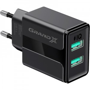 Огляд Зарядний пристрій Grand-X 5V 2,4A USB Black (CH-15B): характеристики, відгуки, ціни.