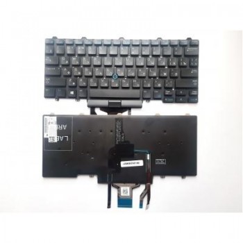 Клавіатура ноутбука Dell Latitude 14 5000/14 7000 черная без рамки c ТП подсв.RU (A43920)