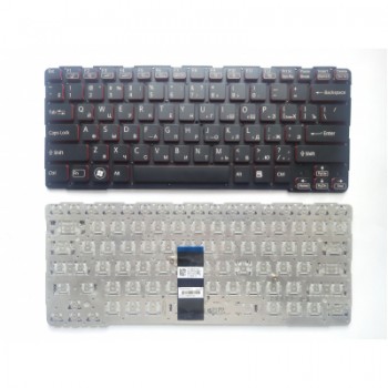 Клавіатура ноутбука Sony E14 Series черная с красной кантом/без рамки подсветка RU (A43567)