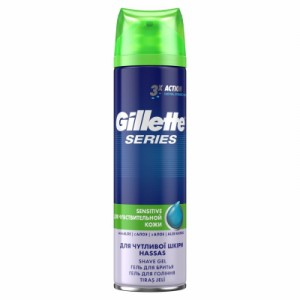 Огляд Гель для гоління Gillette Series Sensitive Skin Для чутливої шкіри 200 мл (3014260214692): характеристики, відгуки, ціни.