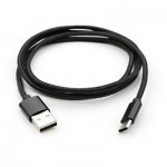 Огляд Дата кабель USB 2.0 AM to Type-C 1m nylon black Vinga (VCPDCTCNB1BK): характеристики, відгуки, ціни.