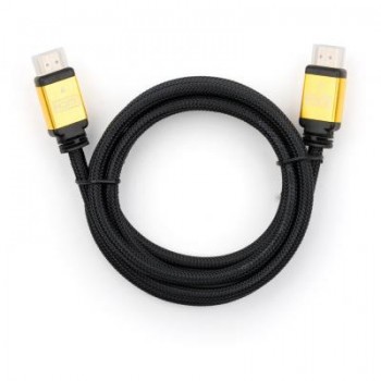 Кабель мультимедійний HDMI to HDMI 3.0 m V2.0 metal Vinga (VCPDCHDMI2VMM3BK)