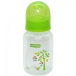 Огляд Пляшечка для годування Baby Team з силікон.соскою 125 мл 0+ салат (1400_салатовый): характеристики, відгуки, ціни.
