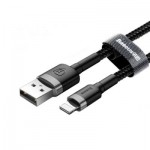 Огляд Дата кабель USB 2.0 AM to Lightning 1.0m Cafule 2.4A gray+black Baseus (CALKLF-BG1): характеристики, відгуки, ціни.