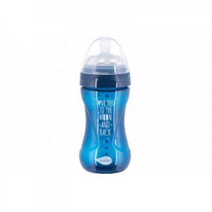 Огляд Пляшечка для годування Nuvita Mimic Cool 250мл темно-синя (NV6032NIGHTBLUE): характеристики, відгуки, ціни.