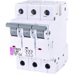 Огляд Автоматичний вимикач ETI Выключатель автоматический ETIMAT 6 3p C 40А (6 kA) (2145520): характеристики, відгуки, ціни.