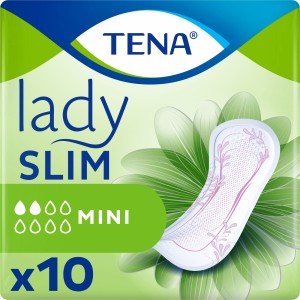 Огляд Урологічні прокладки Tena Lady Slim Mini 10 шт. (7322540984705/7322540853254): характеристики, відгуки, ціни.