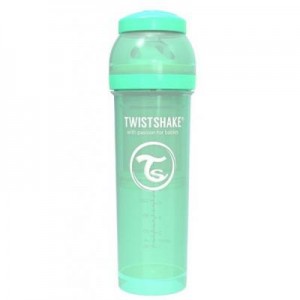 Огляд Пляшечка для годування Twistshake антиколькова 330 мл, мятна (69872): характеристики, відгуки, ціни.