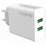 Огляд Зарядний пристрій ColorWay 2USB Quick Charge 3.0 (36W) (CW-CHS017Q-WT): характеристики, відгуки, ціни.