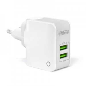 Огляд Зарядний пристрій Intaleo TCA242 (2USB2,4A) (white) (1283126477492): характеристики, відгуки, ціни.