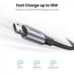 Огляд Дата кабель USB 2.0 AM to Micro 5P 1.0m US290 Aluminum Braid Black Ugreen (60146): характеристики, відгуки, ціни.