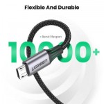 Огляд Дата кабель USB 2.0 AM to Micro 5P 1.0m US290 Aluminum Braid Black Ugreen (60146): характеристики, відгуки, ціни.