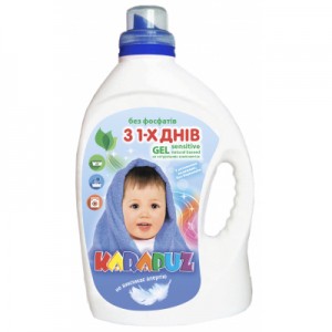 Огляд Гель для прання Карапуз Sensitive для дитячої білизни 3 л (4820049381610): характеристики, відгуки, ціни.