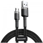 Огляд Дата кабель USB 2.0 AM to Micro 5P 1.0m 2.4A grey-black Baseus (CAMKLF-BG1): характеристики, відгуки, ціни.