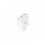 Огляд Зарядний пристрій 2E USB-C Wall Charger GaN 65W, white (2E-WC3USB65W-W): характеристики, відгуки, ціни.