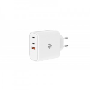 Огляд Зарядний пристрій 2E USB-C Wall Charger GaN 65W, white (2E-WC3USB65W-W): характеристики, відгуки, ціни.