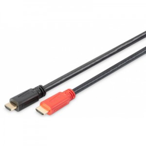 Кабель мультимедійний HDMI to HDMI 10.0m UHD 4K Amplifier Digitus (AK-330118-100-S)