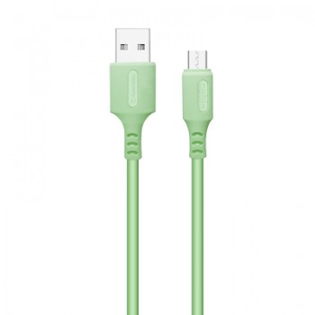 Дата кабель USB 2.0 AM to Micro 5P 1.0m soft silicone green ColorWay (CW-CBUM042-GR)