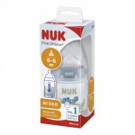 Огляд Пляшечка для годування Nuk First Choice Plus Крокодили 150 мл Синя (3952401): характеристики, відгуки, ціни.