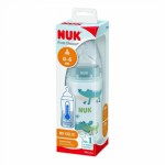 Огляд Пляшечка для годування Nuk First Choice Plus Крокодили 300 мл Синя (3952397): характеристики, відгуки, ціни.