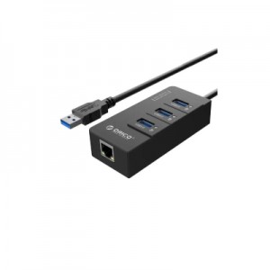 Огляд Концентратор Orico USB 3.0 3 port + RJ45 (HR01-U3-V1-BK-BP) (CA912742): характеристики, відгуки, ціни.