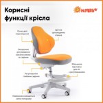 Огляд Дитяче крісло ErgoKids Mio Classic Y-405 Orange (Y-405 OR): характеристики, відгуки, ціни.