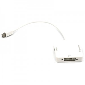 Перехідник mini DisplayPort (Thunderbolt) to DisplayPort, HDMI, DVI 0.2 PowerPlant (CA911097)