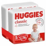 Огляд Підгузок Huggies Classic 5 (11-25 кг) J-Pack 76 шт ( 2*38) (5029054236871): характеристики, відгуки, ціни.