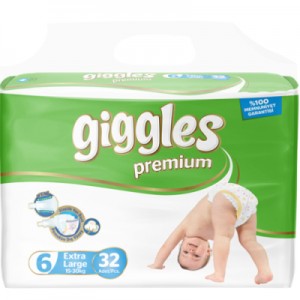 Огляд Підгузки Giggles Premium Extra Large 15-30 кг 32 шт (8680131202638): характеристики, відгуки, ціни.