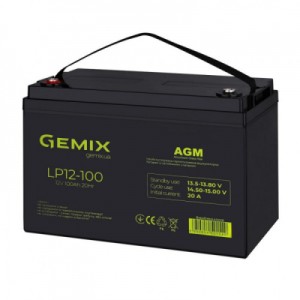 Огляд Батарея до ДБЖ Gemix LP 12V 100Ah (LP1280): характеристики, відгуки, ціни.