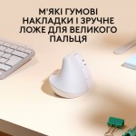 Огляд Мишка Logitech Lift for Mac Vertical Ergonomic Mouse Off White (910-006477): характеристики, відгуки, ціни.