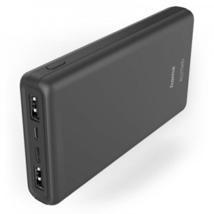 Огляд Батарея універсальна Hama ALU15HD 15000mAh Input:Micro-USB/Type-C, Output:Type-C(3A),2*USB-A(2,4A), Anthracit (00201655): характеристики, відгуки, ціни.