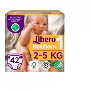 Підгузок Libero Newborn Розмір 1 (2-5 кг) 42 шт (7322541884004)