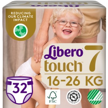 Підгузки Libero Touch Розмір 7 (16-26 кг) 32 шт (7322541750057)