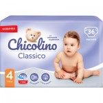 Огляд Підгузок Chicolino Medium Classico Розмір 4 (7-14 кг) 36 шт (4823098410805): характеристики, відгуки, ціни.