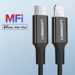 Огляд Дата кабель USB-C to Lightning 1.0m US1713A Nickel Plating ABS Shell Black Ugreen (60751): характеристики, відгуки, ціни.