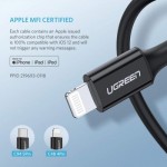 Огляд Дата кабель USB-C to Lightning 1.0m US1713A Nickel Plating ABS Shell Black Ugreen (60751): характеристики, відгуки, ціни.