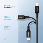 Огляд Дата кабель USB-C to Lightning 1.0m US1713A Nickel Plating ABS Shell Black Ugreen (60751): характеристики, відгуки, ціни.