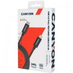 Огляд Дата кабель USB-C to USB-C 1.0m UC-44 5A 240W(ERP) E-MARK, black Canyon (CNS-USBC44B): характеристики, відгуки, ціни.