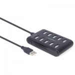 Огляд Концентратор Gembird USB 2.0 10 ports black (UHB-U2P10P-01): характеристики, відгуки, ціни.
