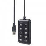 Огляд Концентратор Gembird USB 2.0 10 ports black (UHB-U2P10P-01): характеристики, відгуки, ціни.